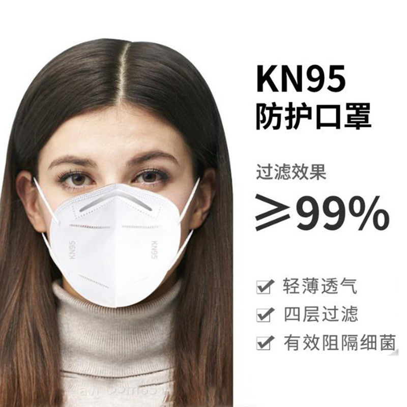 Maschera medica chirurgica bianca N95/maschera di respirazione monouso N95 nessuna valvola