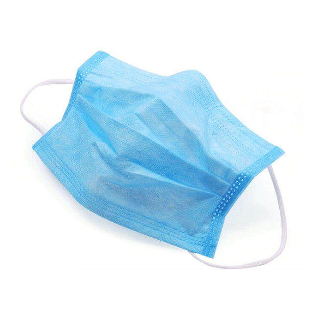 Il blu maschera di protezione non tessuta di 3 pieghe impedisce la resistenza all'acqua di influenza senza filaccia