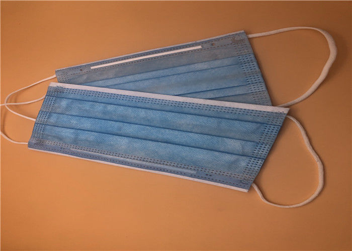 Il colore blu Earloop eliminabile protezione la maschera tre strati non tessuti con la barra di pressione