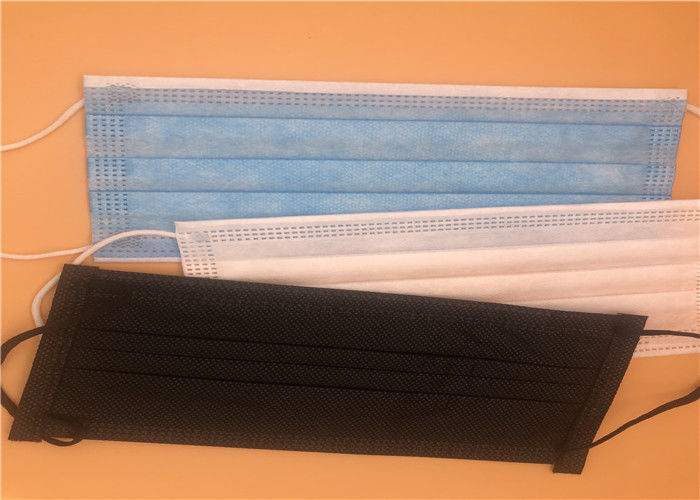 Maschera di protezione di 3 pieghe Spunbond soffiato colata non tessuto eliminabile chirurgico leggero