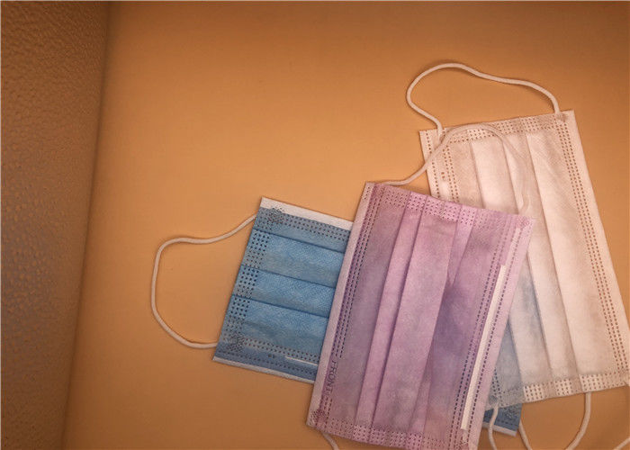 Una maschera medica eliminabile di 3 pieghe nessun colore blu ipoallergenico delle fibre di vetro
