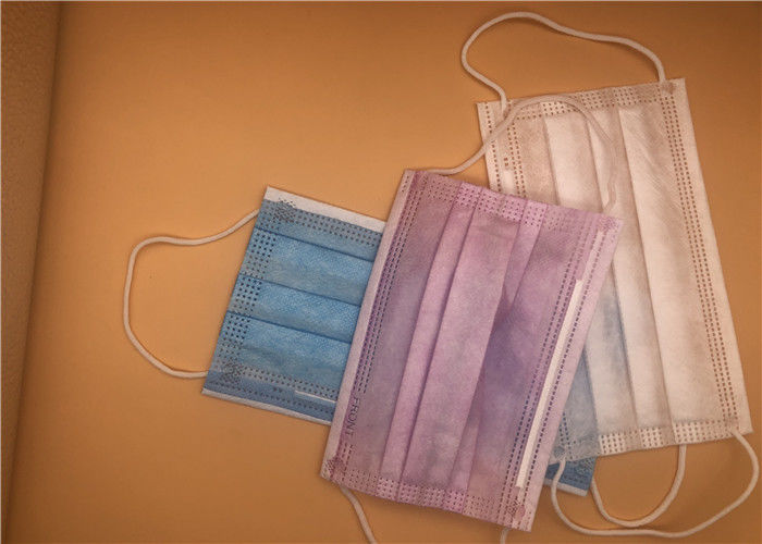 Una maschera medica eliminabile di 3 pieghe nessun colore blu ipoallergenico delle fibre di vetro